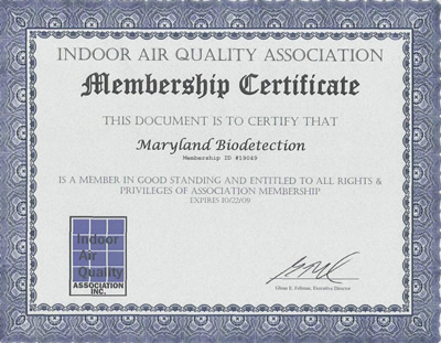 IAQA certificate